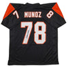 Autographed/Signed Anthony Munoz Cincinnati Black Football Jersey Beckett BAS COA by Hall of Fame Sports Memorabilia