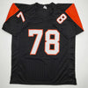 Autographed/Signed Anthony Munoz Cincinnati Black Football Jersey Beckett BAS COA by Hall of Fame Sports Memorabilia