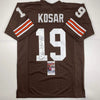 Autographed/Signed Bernie Kosar Cleveland Brown Football Jersey JSA COA by Hall of Fame Sports Memorabilia