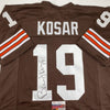 Autographed/Signed Bernie Kosar Cleveland Brown Football Jersey JSA COA by Hall of Fame Sports Memorabilia