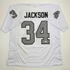 Autographed/Signed Bo Jackson Oakland White Color Rush Football Jersey JSA COA