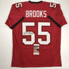 Autographed/Signed Derrick Brooks Tampa Bay Red Football Jersey JSA COA by Hall of Fame Sports Memorabilia