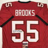 Autographed/Signed Derrick Brooks Tampa Bay Red Football Jersey JSA COA by Hall of Fame Sports Memorabilia