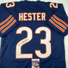 Autographed/Signed Devin Hester Chicago Blue Football Jersey JSA COA by Hall of Fame Sports Memorabilia