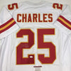 Autographed/Signed Jamaal Charles Kansas City White Football Jersey JSA COA by Hall of Fame Sports Memorabilia