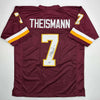 Autographed/Signed Joe Theismann 83 MVP Washington Burgundy Football Jersey Beckett BAS COA by Hall of Fame Sports Memorabilia
