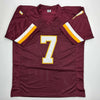 Autographed/Signed Joe Theismann 83 MVP Washington Burgundy Football Jersey Beckett BAS COA by Hall of Fame Sports Memorabilia