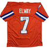 Autographed/Signed John Elway Denver Orange Retro Football Jersey JSA COA