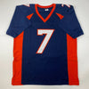 Autographed/Signed John Elway Denver Blue Football Jersey JSA COA by Hall of Fame Sports Memorabilia