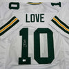 Autographed/Signed Jordan Love Green Bay White Football Jersey Beckett BAS COA