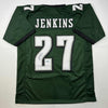 Autographed/Signed Malcolm Jenkins Philadelphia Green Football Jersey Beckett BAS COA