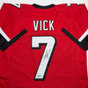 Autographed/Signed Michael Mike Vick Atlanta Red Football Jersey Beckett BAS COA by Hall of Fame Sports Memorabilia