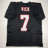 Autographed/Signed Michael Mike Vick Atlanta Retro Black Football Jersey JSA COA by Hall of Fame Sports Memorabilia