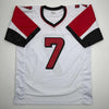 Autographed/Signed Michael Mike Vick Atlanta White Football Jersey Beckett BAS COA by Hall of Fame Sports Memorabilia