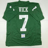 Autographed/Signed Michael Mike Vick Philadelphia Kelly Green Football Jersey Beckett BAS COA by Hall of Fame Sports Memorabilia