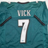 Autographed/Signed Michael Mike Vick Philadelphia Green Football Jersey Beckett BAS COA by Hall of Fame Sports Memorabilia