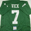 Autographed/Signed Michael Mike Vick Philadelphia Kelly Green Football Jersey Beckett BAS COA by Hall of Fame Sports Memorabilia