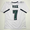 Autographed/Signed Michael Mike Vick Philadelphia White Football Jersey Beckett BAS COA by Hall of Fame Sports Memorabilia