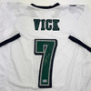 Autographed/Signed Michael Mike Vick Philadelphia White Football Jersey Beckett BAS COA by Hall of Fame Sports Memorabilia