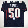 Autographed/Signed Mike Vrabel New England Blue Football Jersey Beckett BAS COA by Hall of Fame Sports Memorabilia