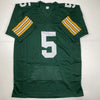 Autographed/Signed Paul Hornung Green Bay Green Stat Football Jersey JSA COA by Hall of Fame Sports Memorabilia