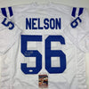 Autographed/Signed Quenton Nelson Indianapolis White Football Jersey JSA COA by Hall of Fame Sports Memorabilia