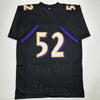 Autographed/Signed Ray Lewis Baltimore Black Football Jersey Beckett BAS COA by Hall of Fame Sports Memorabilia