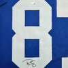 Autographed/Signed Reggie Wayne Indianapolis Blue Football Jersey JSA COA by Hall of Fame Sports Memorabilia