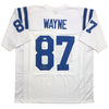 Autographed/Signed Reggie Wayne Indianapolis White Football Jersey JSA COA by Hall of Fame Sports Memorabilia