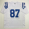Autographed/Signed Reggie Wayne Indianapolis White Football Jersey JSA COA by Hall of Fame Sports Memorabilia