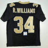 Autographed/Signed Ricky Williams New Orleans Black Football Jersey Beckett BAS COA by Hall of Fame Sports Memorabilia