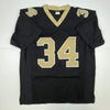 Autographed/Signed Ricky Williams New Orleans Black Football Jersey Beckett BAS COA by Hall of Fame Sports Memorabilia