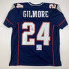 Autographed/Signed Stephon Gilmore New England Blue Football Jersey PSA/DNA COA by Hall of Fame Sports Memorabilia