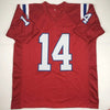 Autographed/Signed Steve Grogan New England Red Football Jersey JSA COA by Hall of Fame Sports Memorabilia