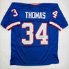Autographed/Signed Thurman Thomas Buffalo Blue Football Jersey JSA COA by Hall of Fame Sports Memorabilia