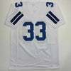 Autographed/Signed Tony Dorsett Dallas White Football Jersey JSA COA by Hall of Fame Sports Memorabilia