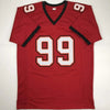 Autographed/Signed Warren Sapp Tampa Bay Red Football Jersey JSA COA by Hall of Fame Sports Memorabilia