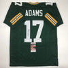 Autographed/Signed Davante Adams Green Bay Green Football Jersey JSA COA by Hall of Fame Sports Memorabilia