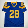 Autographed/Signed Marshall Faulk St. Louis Blue Football Jersey Beckett BAS COA by Hall of Fame Sports Memorabilia