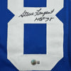 Autographed/Signed Steve Largent HOF 95 Seattle Blue Football Jersey Beckett BAS COA by Hall of Fame Sports Memorabilia
