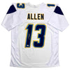 Autographed/Signed Keenan Allen Los Angeles LA White Football Jersey Beckett BAS COA by Hall of Fame Sports Memorabilia