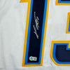 Autographed/Signed Keenan Allen Los Angeles LA White Football Jersey Beckett BAS COA by Hall of Fame Sports Memorabilia