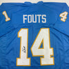 Autographed/Signed Dan Fouts San Diego Blue Football Jersey PSA/DNA COA by Hall of Fame Sports Memorabilia