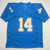 Autographed/Signed Dan Fouts San Diego Blue Football Jersey PSA/DNA COA by Hall of Fame Sports Memorabilia
