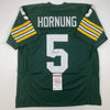 Autographed/Signed Paul Hornung Green Bay Green Football Jersey JSA COA by Hall of Fame Sports Memorabilia
