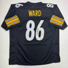 Autographed/Signed Hines Ward Pittsburgh Black Football Jersey Beckett BAS COA by Hall of Fame Sports Memorabilia