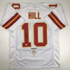 Autographed/Signed Tyreek Hill Kansas City White Football Jersey JSA COA by Hall of Fame Sports Memorabilia