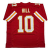Autographed/Signed Tyreek Hill Kansas City Red Football Jersey Beckett BAS COA by Hall of Fame Sports Memorabilia