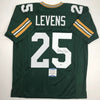 Autographed/Signed Dorsey Levens Green Bay Green Football Jersey Beckett BAS COA by Hall of Fame Sports Memorabilia