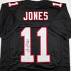 Autographed/Signed Julio Jones Atlanta Black Retro Football Jersey Beckett BAS COA